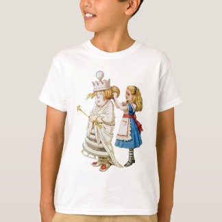 T-shirts Alice ajuda a sair da Rainha Branca na Terra das M