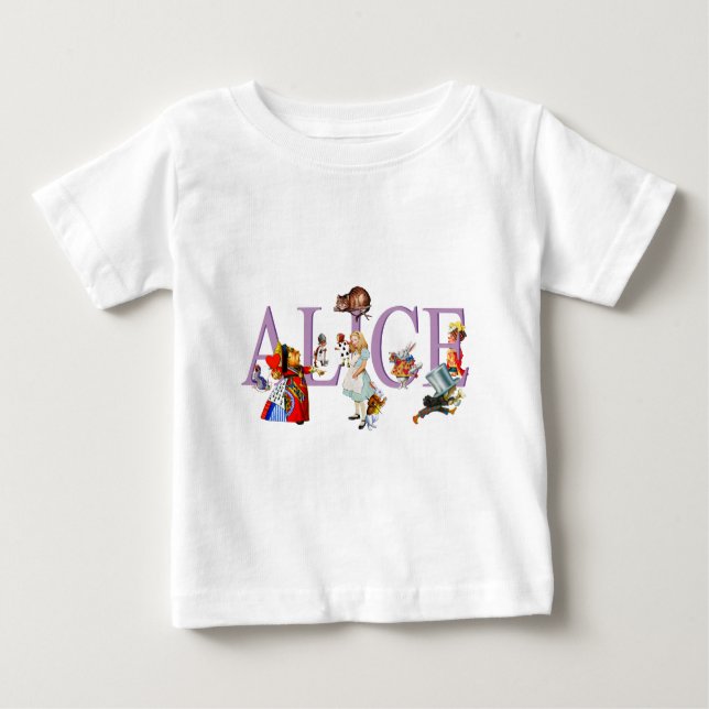 T-shirts Alice no país das maravilhas e amigos (Frente)