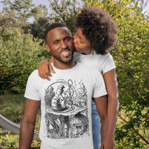 T-shirts Alice no País das Maravilhas Vintage Lagarta Nargu