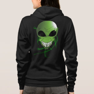 T-shirts alienígena verde Bella+Canvas Cheio-Zip Hoodie