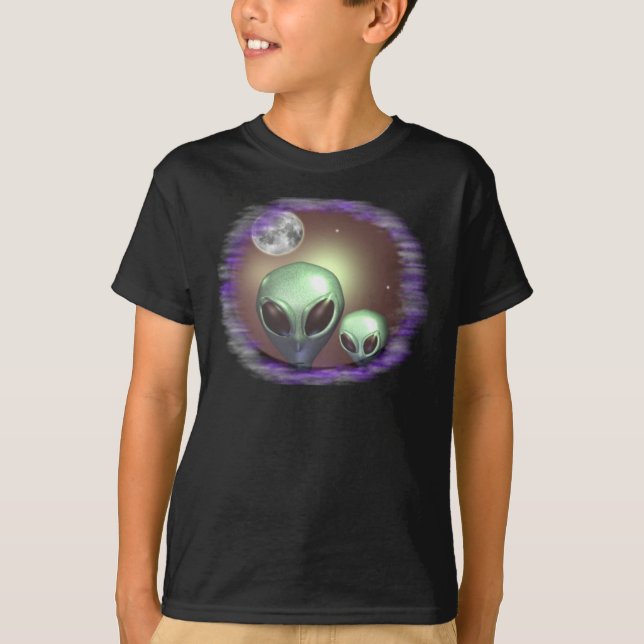 T-shirts Alienígenas cinzas (Frente)
