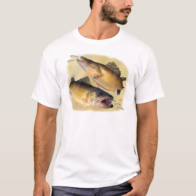 T-shirts Alimentação de 2 Walleye (Frente)
