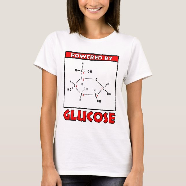 T-shirts Alimentado por Glicose (Frente)