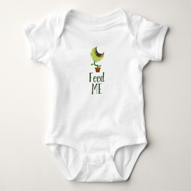 T-shirts Alimente-me ・ Equipamento monstro para bebês (Frente)
