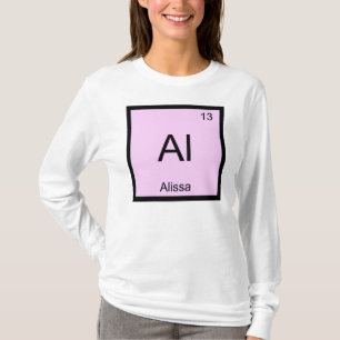 T-shirts Alissa Nome Química Elemento Tabela Periódica