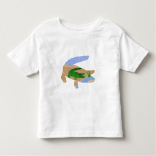 T-shirts Alligator Green Whimsical Cartoon Art