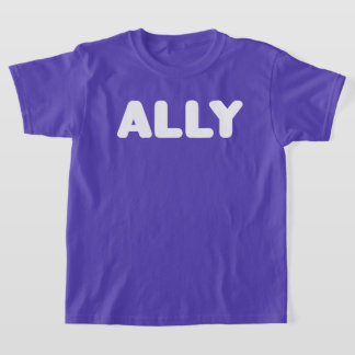 T-shirts Ally LGBT Hetero Allies Spirit Day White Purple