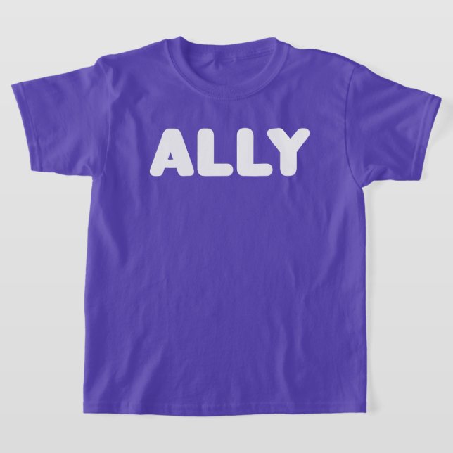 T-shirts Ally LGBT Hetero Allies Spirit Day White Purple (Postura )
