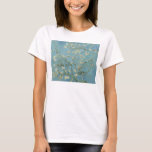 T-shirts Almond Blossoms por Vincent Van Gogh<br><div class="desc">Almond Blossoms de Vincent Van Gogh, óleo na canvas 1890, é uma pintura dos ramos de uma amêndoa com flores brancas pequenas e florescentes contra um céu azul claro e brilhante. Pintado com as influências do impressionismo e impressões japoneses em suas cores achatadas e contornos ousados e expressivos, o assunto...</div>