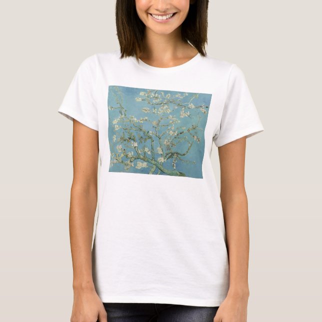 T-shirts Almond Blossoms por Vincent Van Gogh (Frente)
