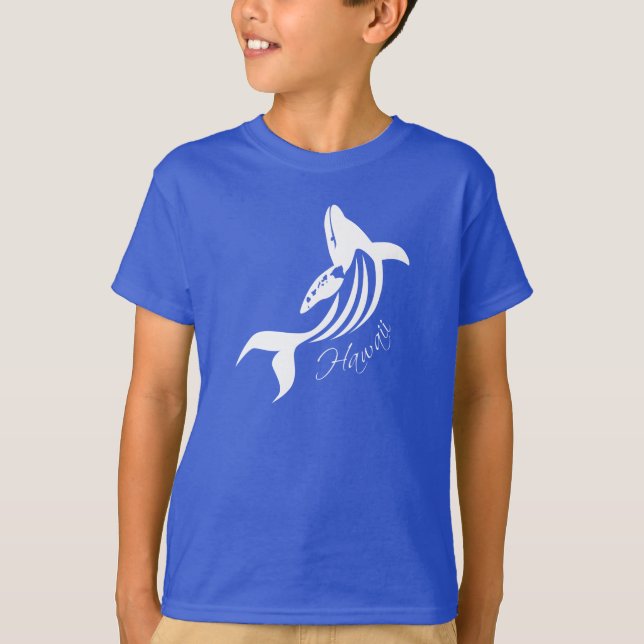 T-shirts Aloha baleia das ilhas de Havaí (Frente)