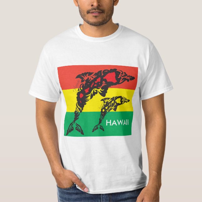 T-shirts Aloha golfinho da ilha de Havaí (Frente)