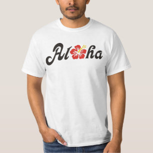 T-shirts Aloha hibiscus - design liso de Havaí + suas