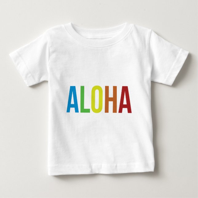 T-shirts Aloha Rainbow (Frente)