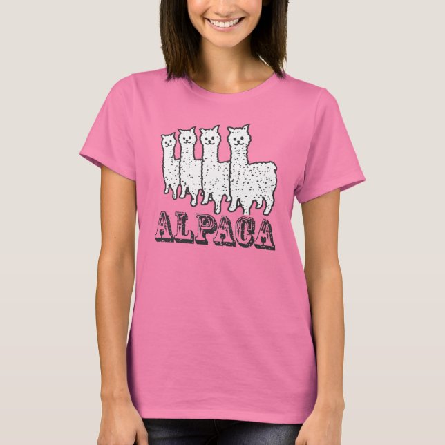 T-shirts Alpaca 4 Preto e Branco (Frente)