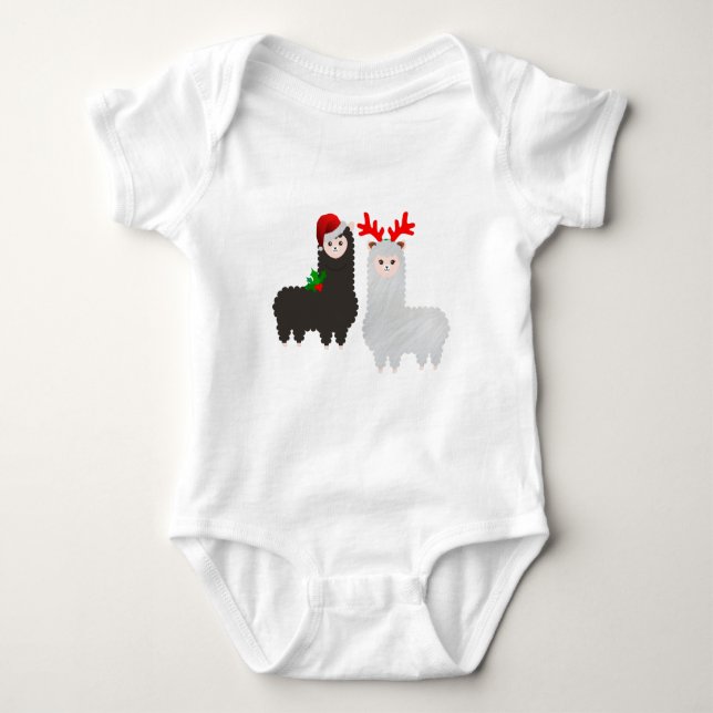 T-shirts alpacas de renas de natal (Frente)