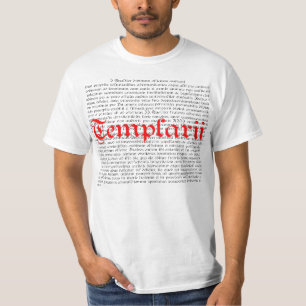 T-shirts alpargata com regras, de ordem de templário e