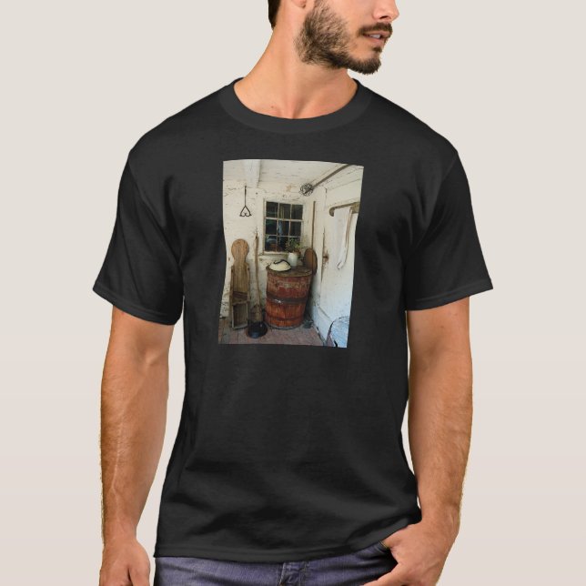 T-shirts Alpendre das traseiras com tambor (Frente)