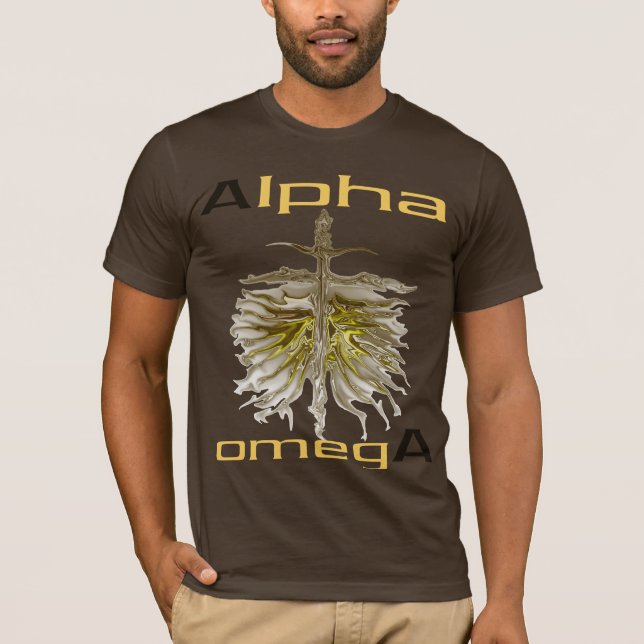 T-shirts "Alpha omegA" de Michael Crozz (Frente)