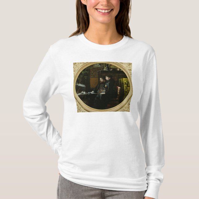 T-shirts Alphonse Daudet e sua esposa em seu estudo (Frente)