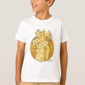T-shirts Alphonse Mucha - as flores