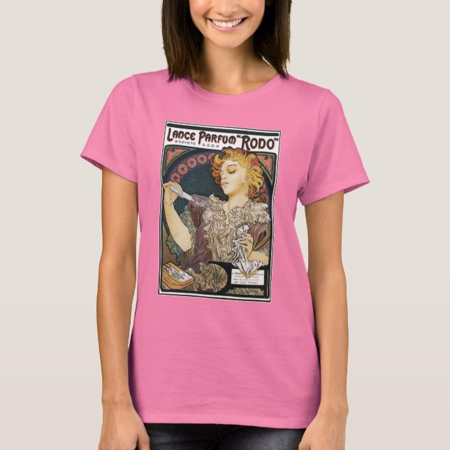 T-shirts Alphonse Mucha - Lance Parfum "Rodo" - Anúncio Per (Frente)