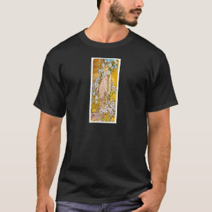 T-shirts Alphonse Mucha - Lily - Fronteira Branca