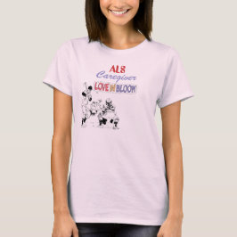 T-shirts ALS Caregiver Ringer Tee inspirado em vintage
