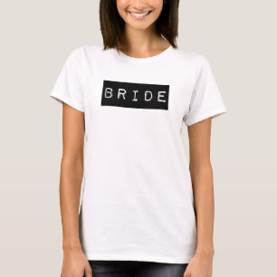 T-shirts Alternativo Bride   Rótulo Preto   FESTA DE CASAME
