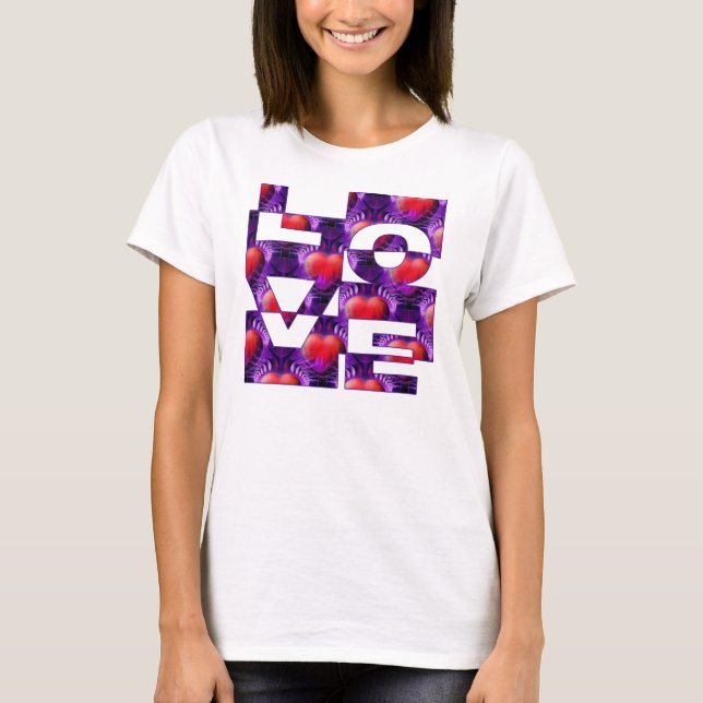 T-shirts AMA os corações (Frente)