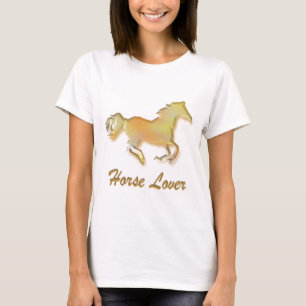 T-shirts Amante do cavalo no ouro