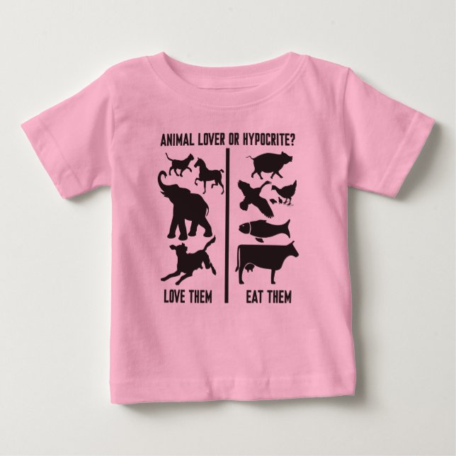 T-shirts Amante dos animais ou hipócrita? (Frente)