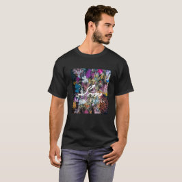 T-shirts Amar Flores Marinhas, coral macio,
