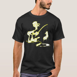 T-shirts Amarelo da bota da pesca