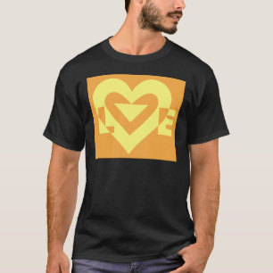 T-shirts Amarelo de Amor em Laranja