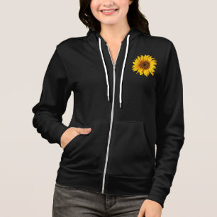 T-shirts Amarelo do girassol no preto - flores