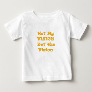 T-shirts Amarelo Dourado "Não Minha Visão Mas a Visão Dele"