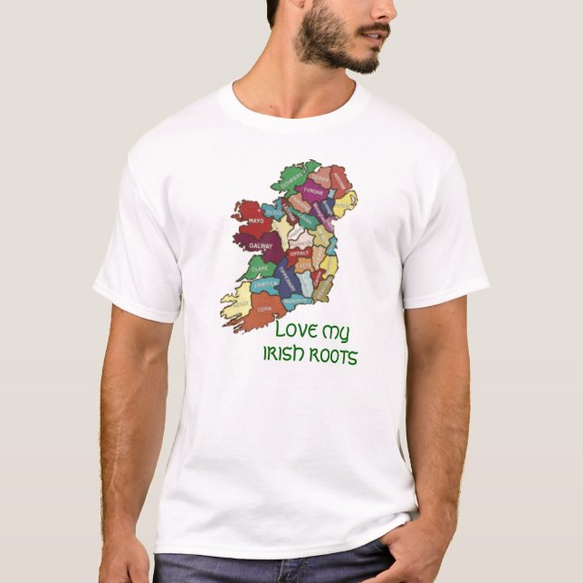 T-SHIRTS AME AS MINHAS RAÍZES IRLANDESAS (Frente)