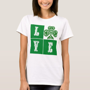 T-shirts Ame Corações Celtas de Shamrock