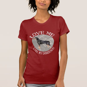 T-shirts Ame-me, ame-o meu Doberman