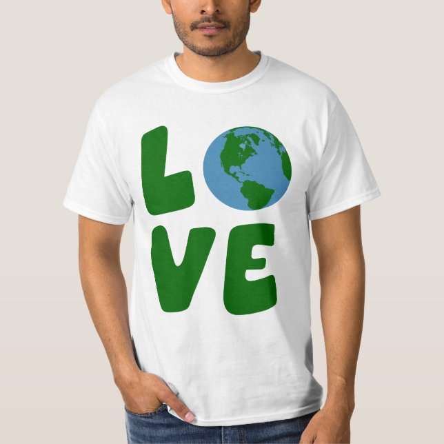T-shirts Ame o planeta da Mãe Terra (Frente)
