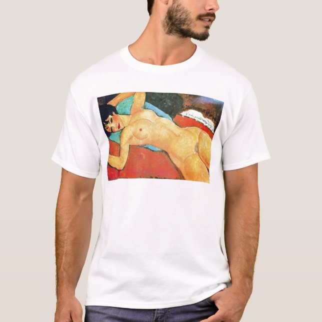 T-shirts Amedeo Modigliani - Mulher Reclinante (Frente)