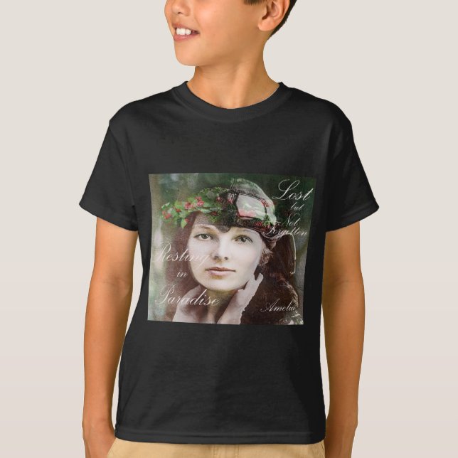 T-shirts Amelia Earhart perdido no tributo do paraíso (Frente)