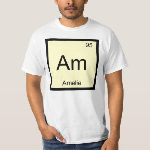 T-shirts Amelie Nome Química Elemento Tabela Periódica