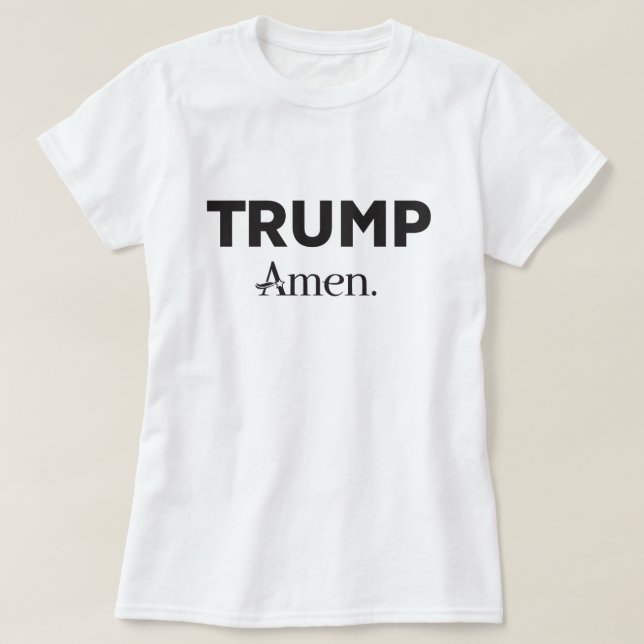 T-shirts Amém Trump (Frente do Design)