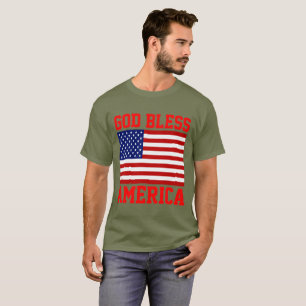 T-shirts América Deus abençoe Patriótica