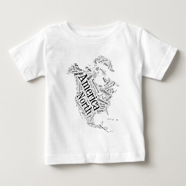 T-shirts America do Norte em Tagxedo (Frente)