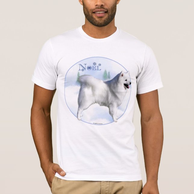 T-shirts American Eskimo Dog Noel (Frente)