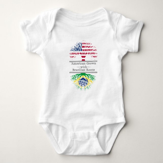 T-shirts American Grown With Brazilian Roots Great Gift (Frente)