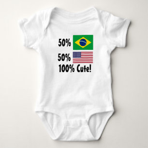 T-shirts Americano 100% do brasileiro 50% de 50% bonito